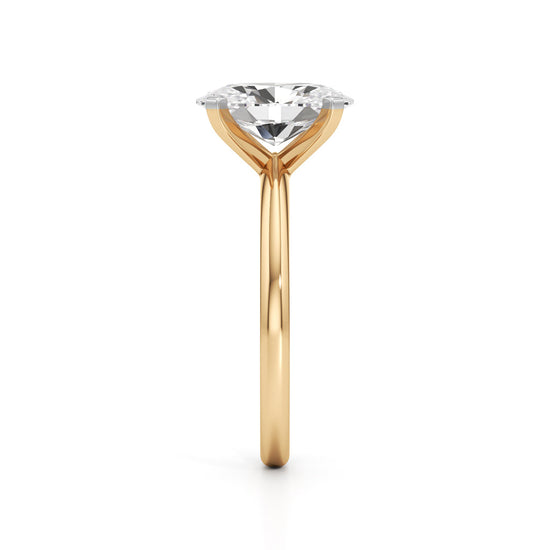 Solenderis 2Ct Oval Cut Solitaire Ring