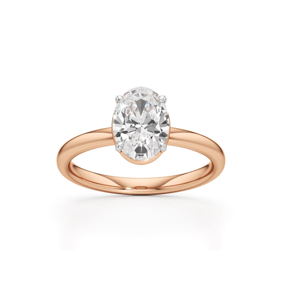 Solondelle 1.50Ct Oval Cut Solitaire Ring