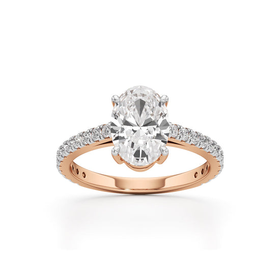 Eternessa 2.25Ct Oval Cut Engagement Ring