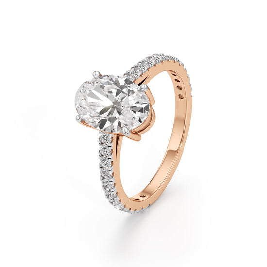 Eternessa 2.25Ct Oval Cut Engagement Ring