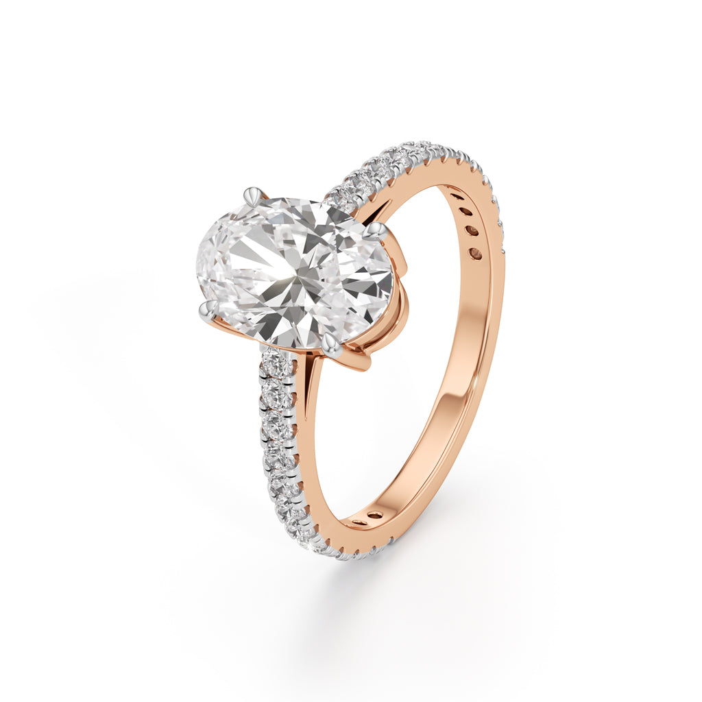 Eternessa 225Ct Oval Cut Engagement Ring