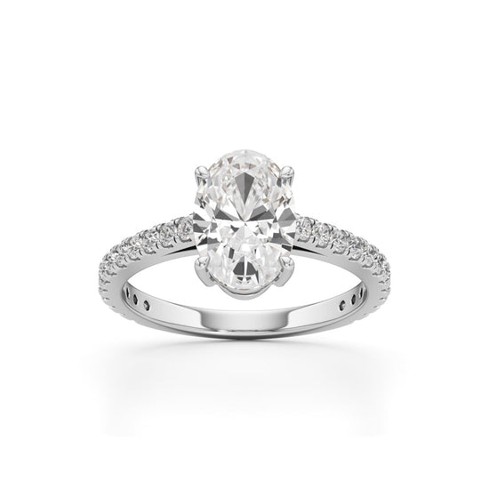 Eternessa 2.25Ct Oval Cut Engagement Ring