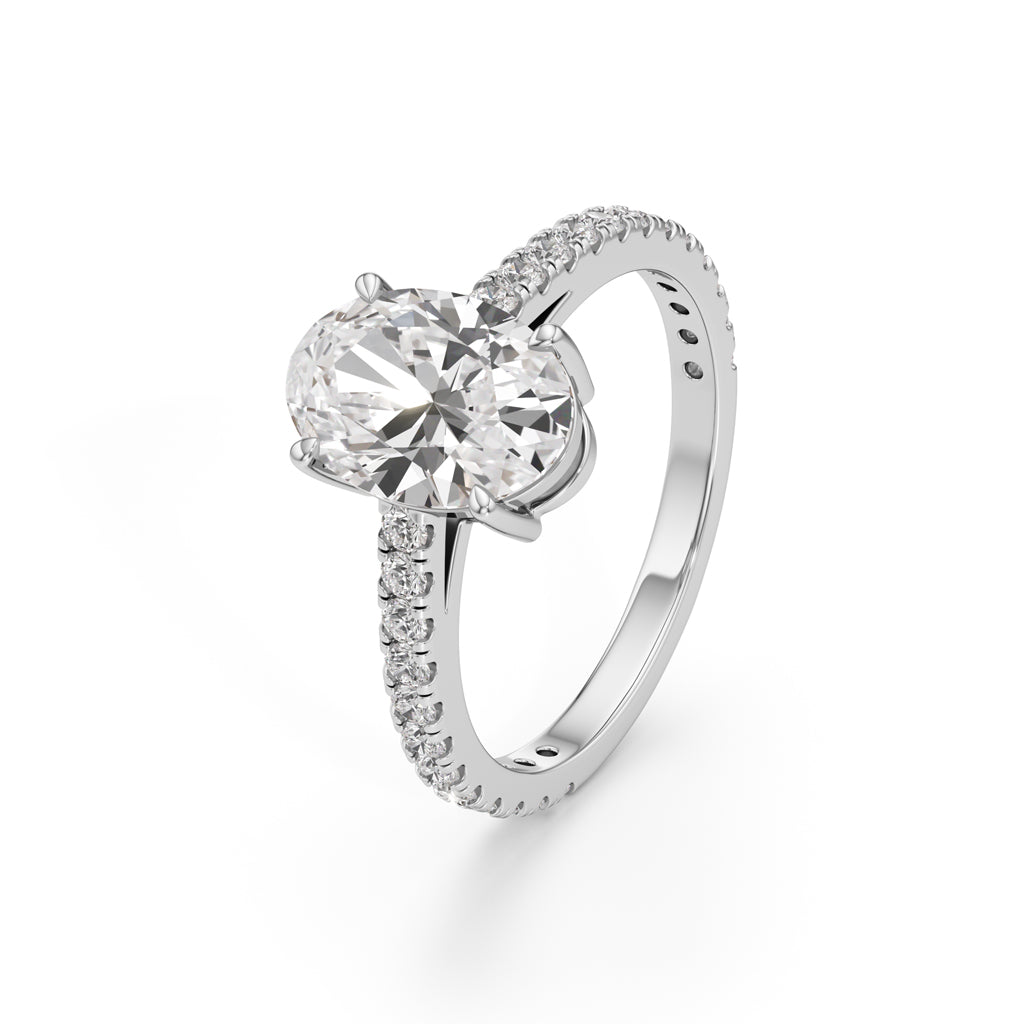 Eternessa 2.25Ct Oval Cut Engagement Ring