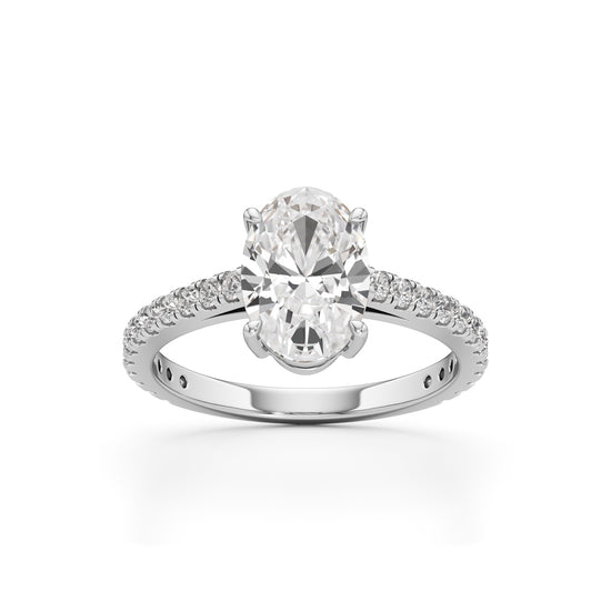 Eternessa 225Ct Oval Cut Engagement Ring