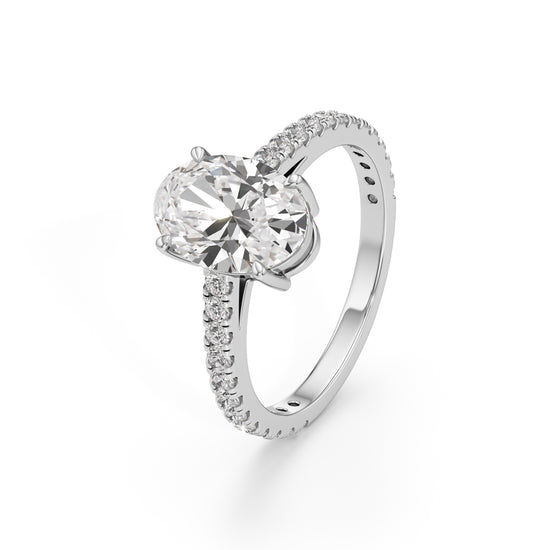 Eternessa 225Ct Oval Cut Engagement Ring