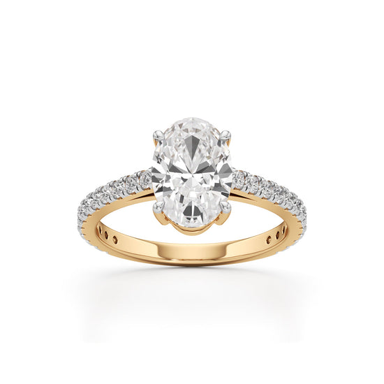 Eternessa 2.25Ct Oval Cut Engagement Ring