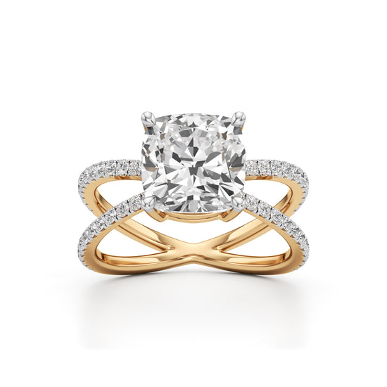 Velarix 4Ct Trilliants Round Cut Ring