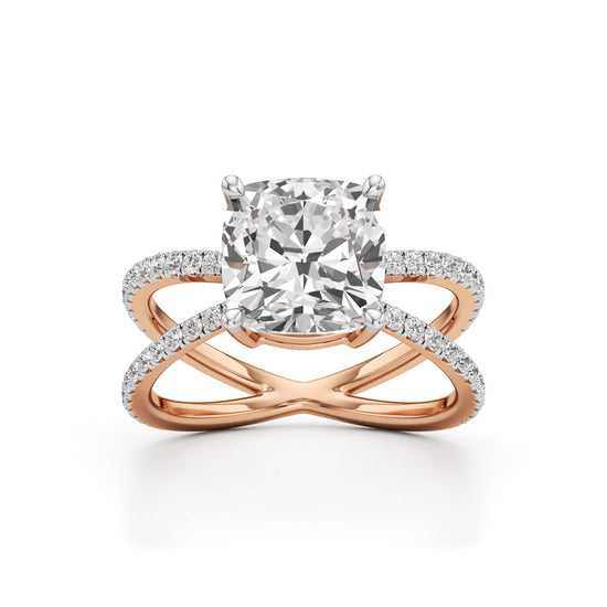 Velarix 4Ct Trilliants Round Cut Ring