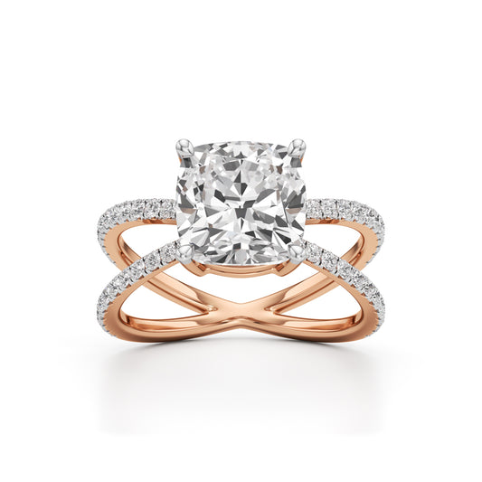 Velarix 4Ct Trilliants Round Cut Ring
