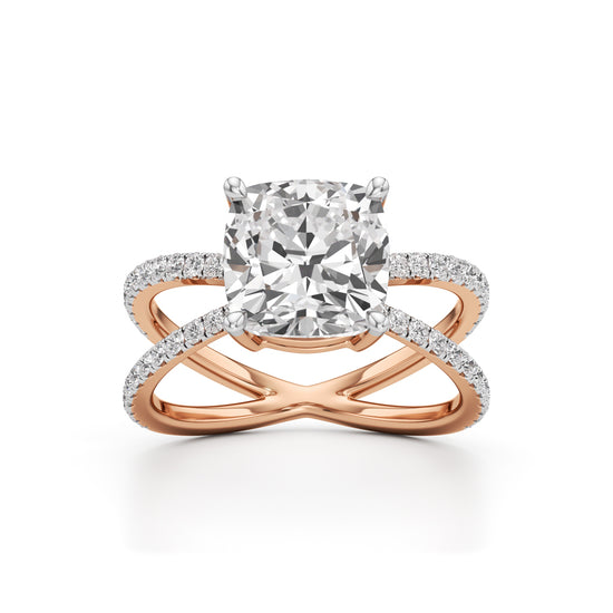 Velarix 4Ct Trilliants Round Cut Ring