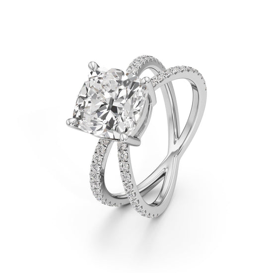 Velarix 4Ct Trilliants Round Cut Ring