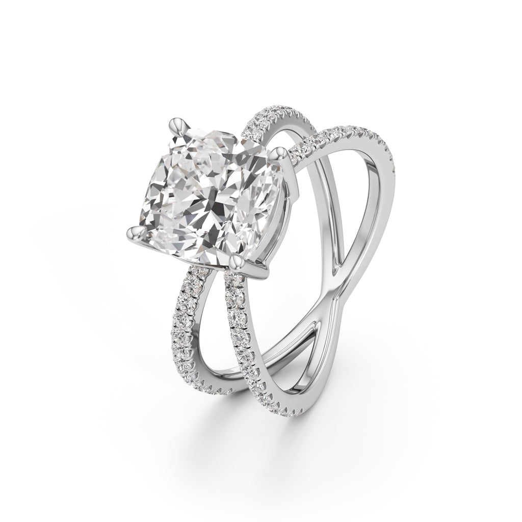 Velarix 4Ct Trilliants Round Cut Ring