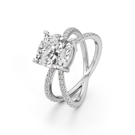 Velarix 4Ct Trilliants Round Cut Ring