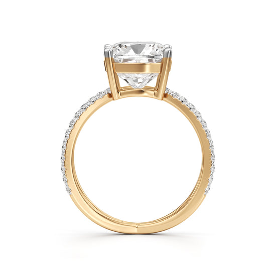 Velarix 4Ct Trilliants Round Cut Ring