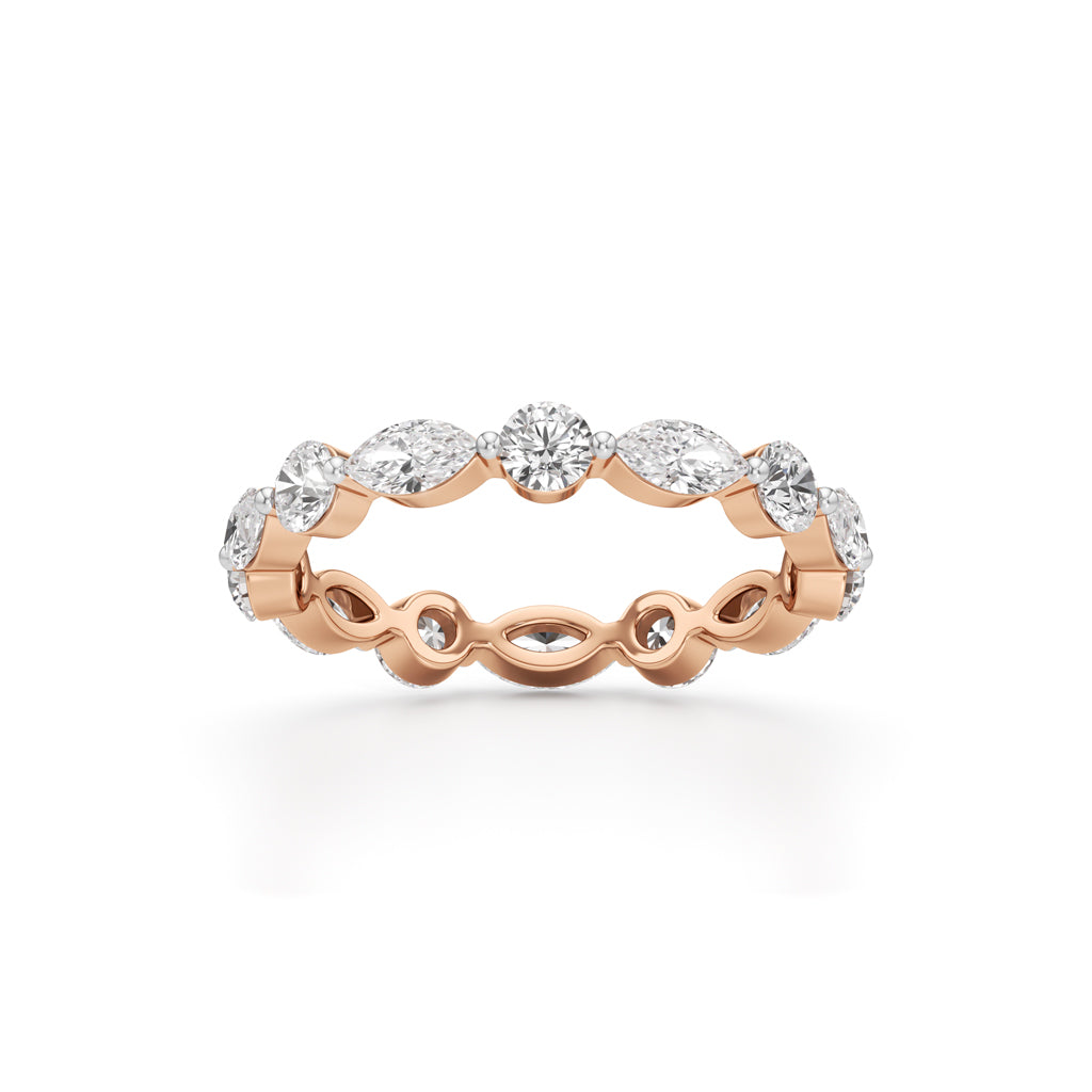 Pandora 1Ct Marquise  Round Cut Eternity Ring