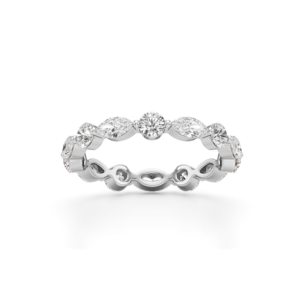 Pandora 1Ct Marquise  Round Cut Eternity Ring