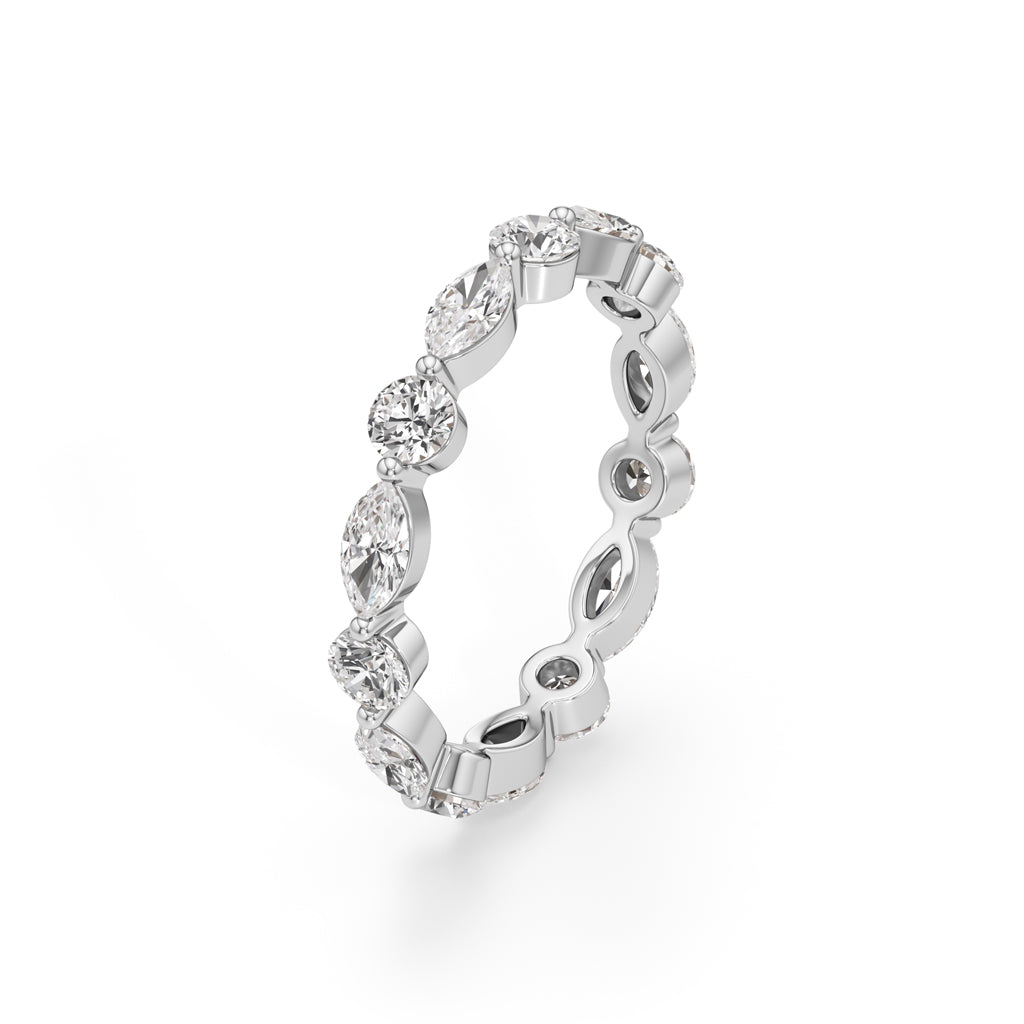 Pandora 1Ct Marquise  Round Cut Eternity Ring