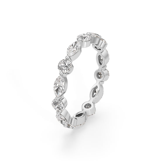 Pandora 1Ct Marquise  Round Cut Eternity Ring