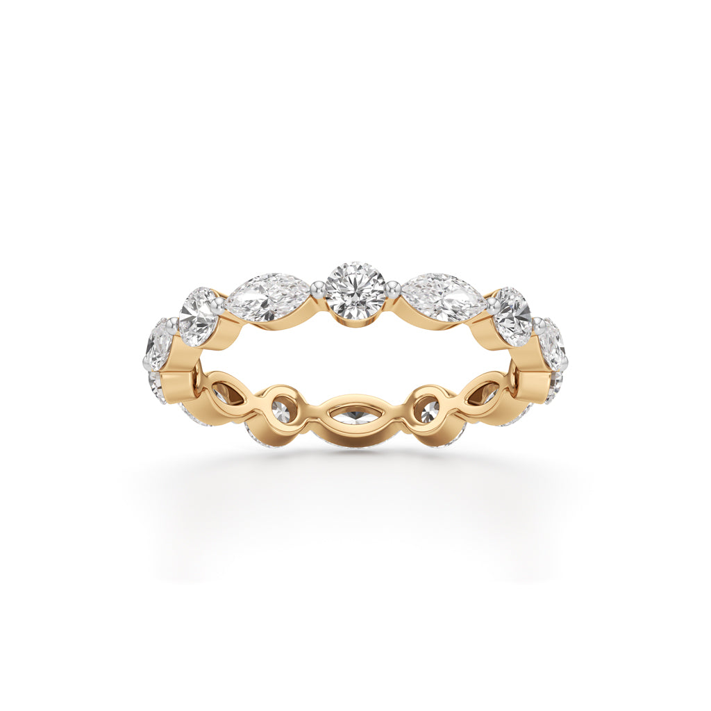 Pandora 1Ct Marquise  Round Cut Eternity Ring