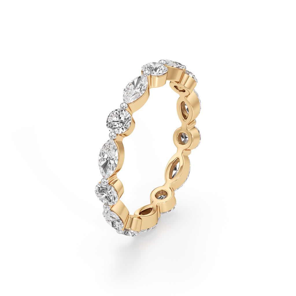 Pandora 1Ct Marquise  Round Cut Eternity Ring