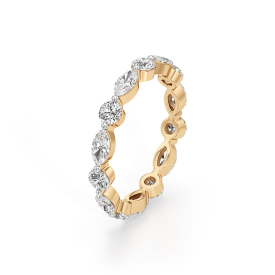 Pandora 1Ct Marquise  Round Cut Eternity Ring