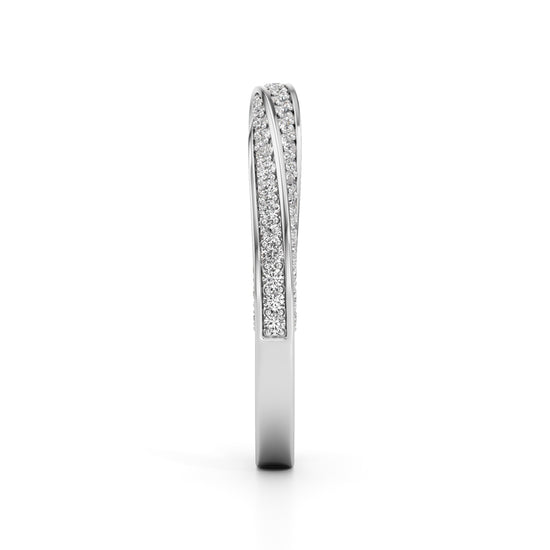 Auraia Criss-Cross Round Cut Eternity Diamond Ring