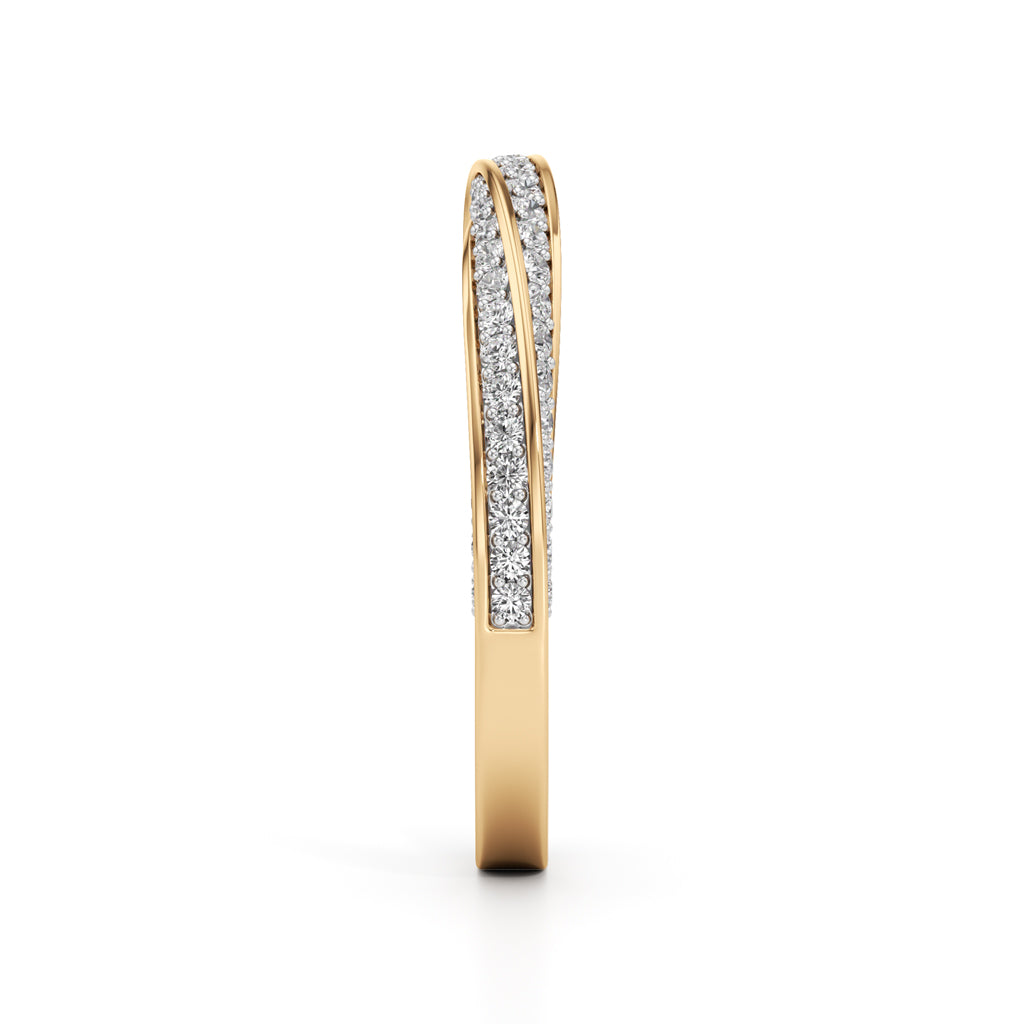 Auraia Criss-Cross Round Cut Eternity Diamond Ring