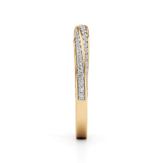 Auraia Criss-Cross Round Cut Eternity Diamond Ring