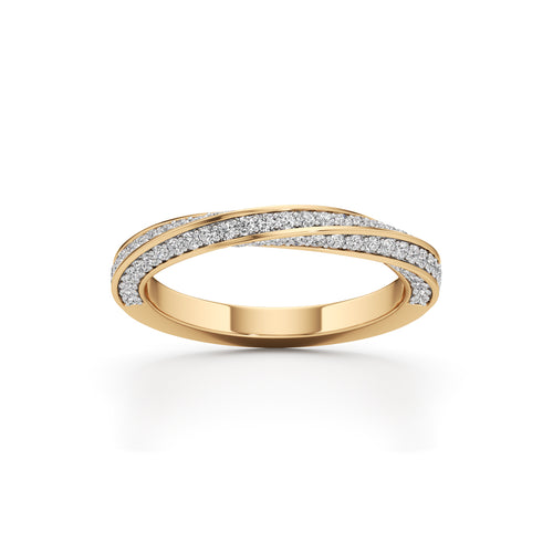 Auraia CrissCross Round Cut Eternity Diamond Ring