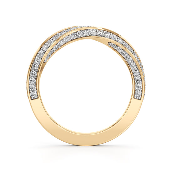 Auraia CrissCross Round Cut Eternity Diamond Ring