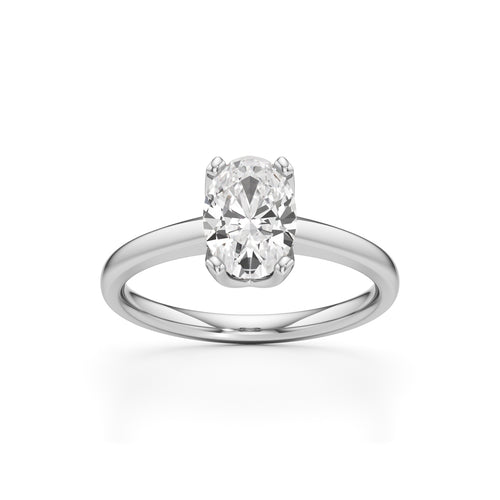 Solinaia 15Ct Four Tab Prong Oval Cut Ring