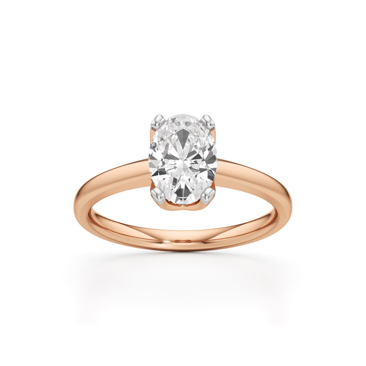 Solinaia 1.5Ct Four Tab Prong Oval Cut Ring