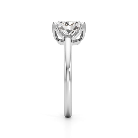 Solinaia 15Ct Four Tab Prong Oval Cut Ring