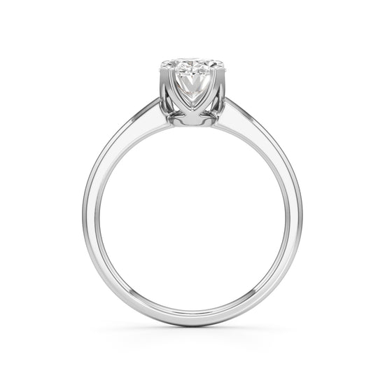 Solinaia 15Ct Four Tab Prong Oval Cut Ring