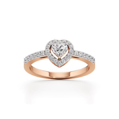Halaxira Heart Cut Halo Ring