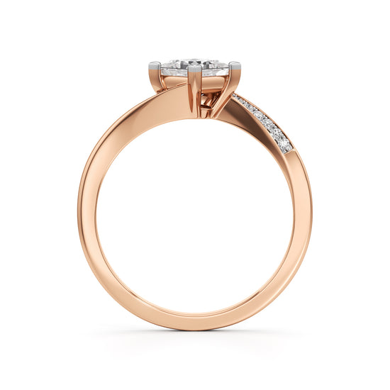 Zivania 05Ct Bypass Princess Cut Classic Ring