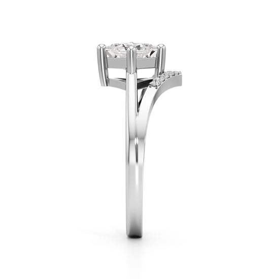 Caliora Shared Thread Princess Cut Classic Ring