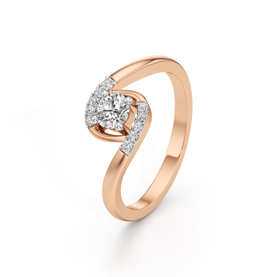 Delindra Bypass Round Cut Delicate Ring