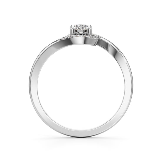 Delindra Bypass Round Cut Delicate Ring