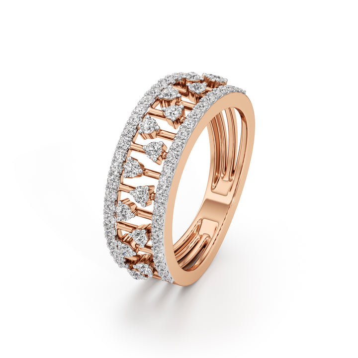 Charmiera Pave Round Cut Classic Ring