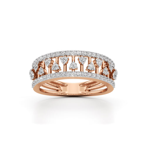 Charmiera Pave Round Cut Classic Ring