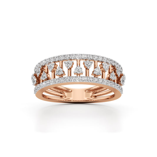 Charmiera Pave Round Cut Classic Ring