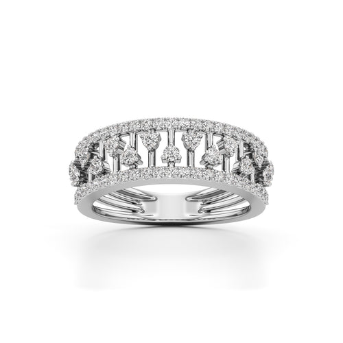 Charmiera Pave Round Cut Classic Ring