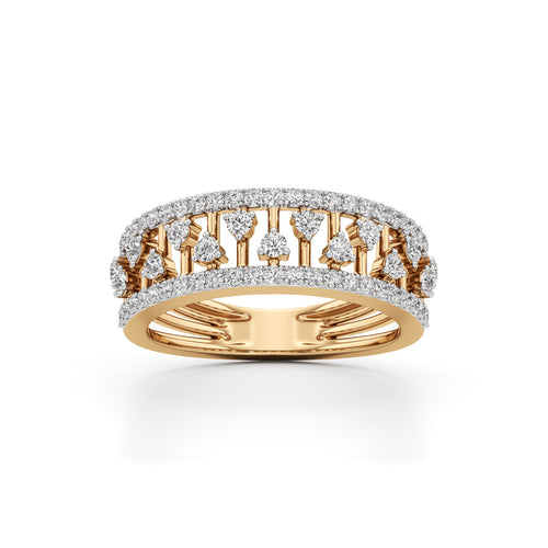 Charmiera Pave Round Cut Classic Ring