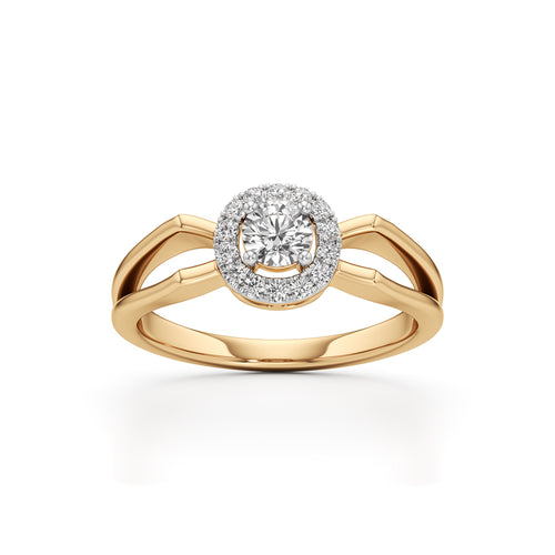 Deliora Split Round Cut Delicate Ring