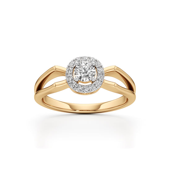 Deliora Split Round Cut Delicate Ring