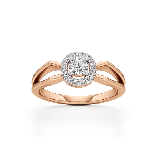 Deliora Split Round Cut Delicate Ring