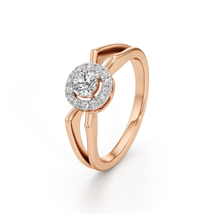 Deliora Split Round Cut Delicate Ring