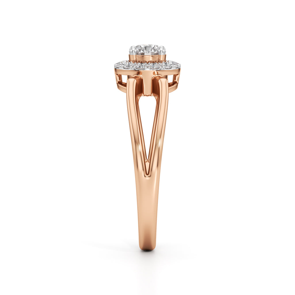 Deliora Split Round Cut Delicate Ring