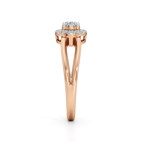 Deliora Split Round Cut Delicate Ring